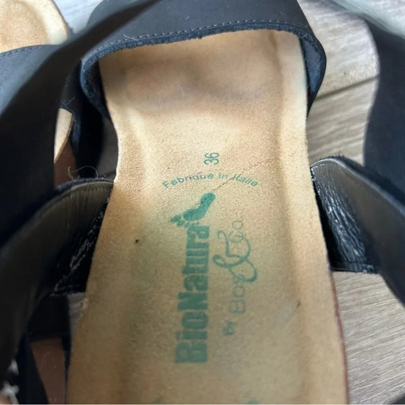 BioNatura Chic Minimalist Cork  Wedge Strappy Sandals Made in Italy - Picture 13 of 16